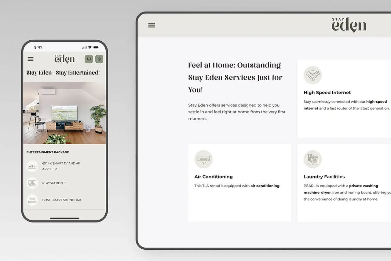 Stay Eden responsive design